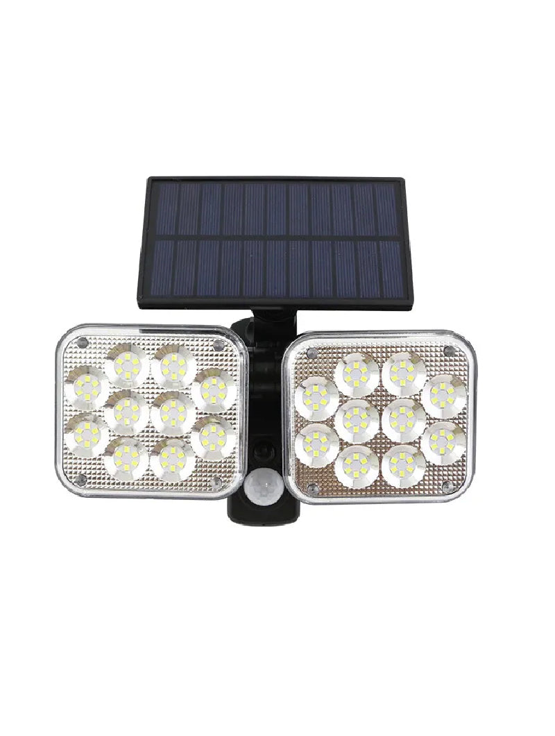 DUAL-HEAD LED SOLAR MOTION SENSOR GARDEN LIGHT
