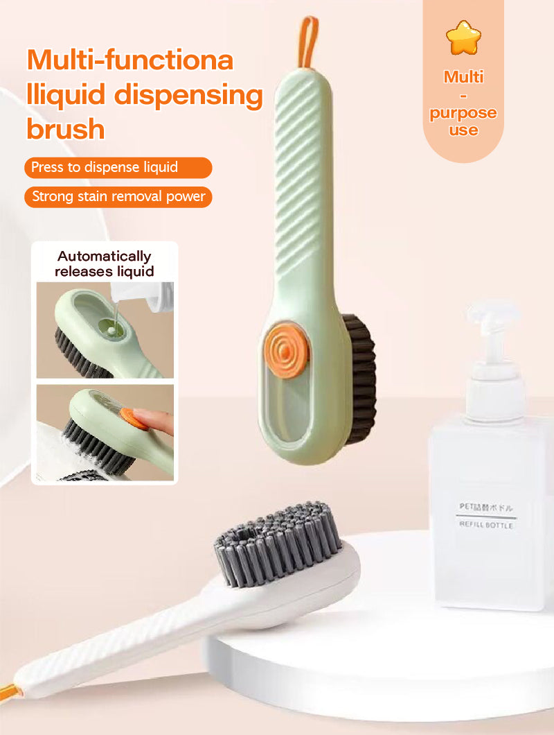 【ONE WIPE CLEAN】PRESS AND RELEASE SOFT BRISTLE CLEANING BRUSH