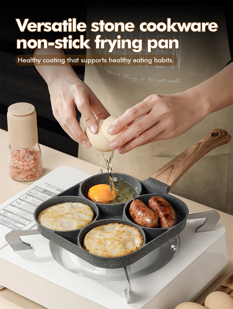 Four-hole non-stick breakfast pan